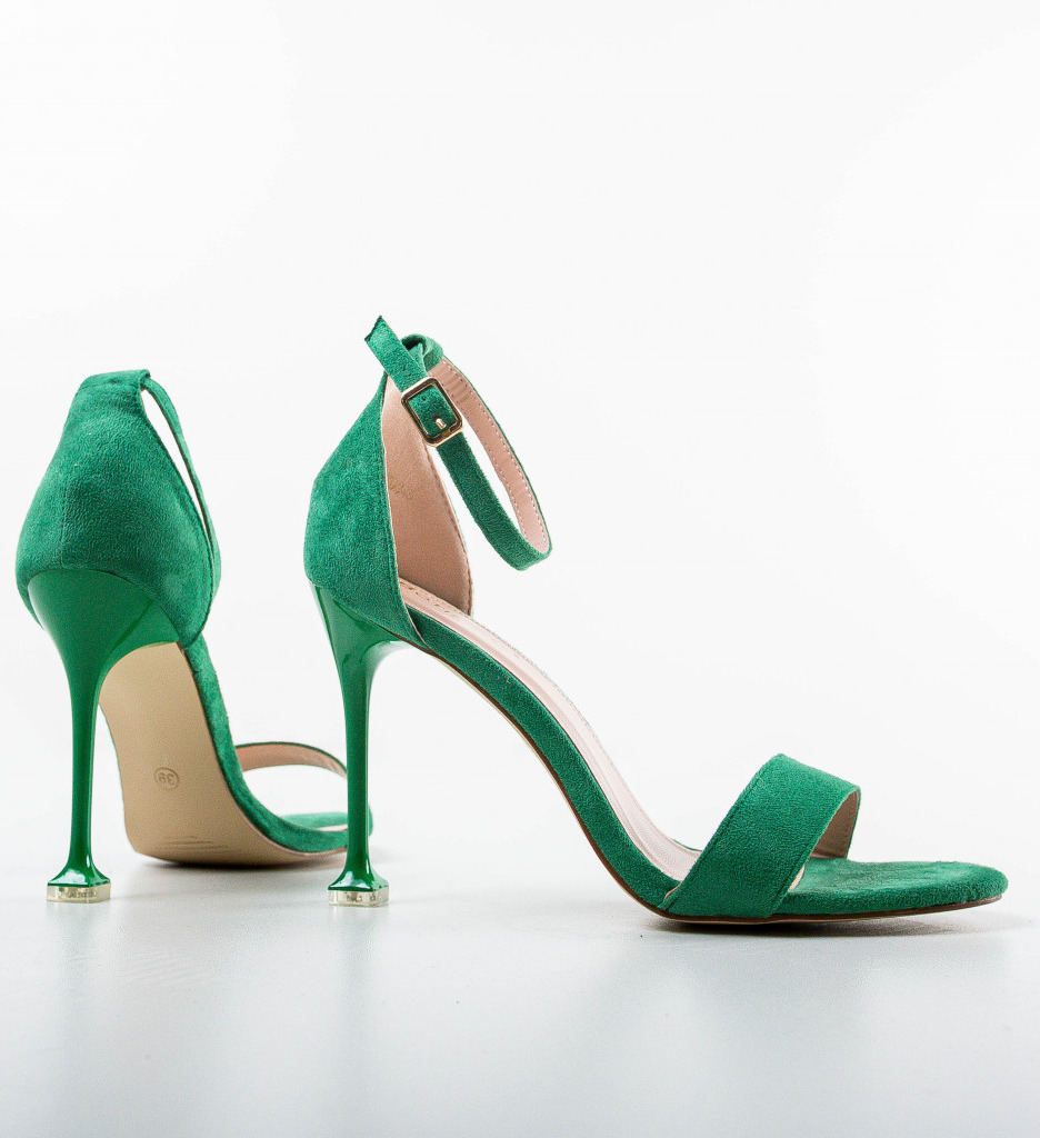 Sandale Brock Verzi cu Toc Elegante - imagine 5