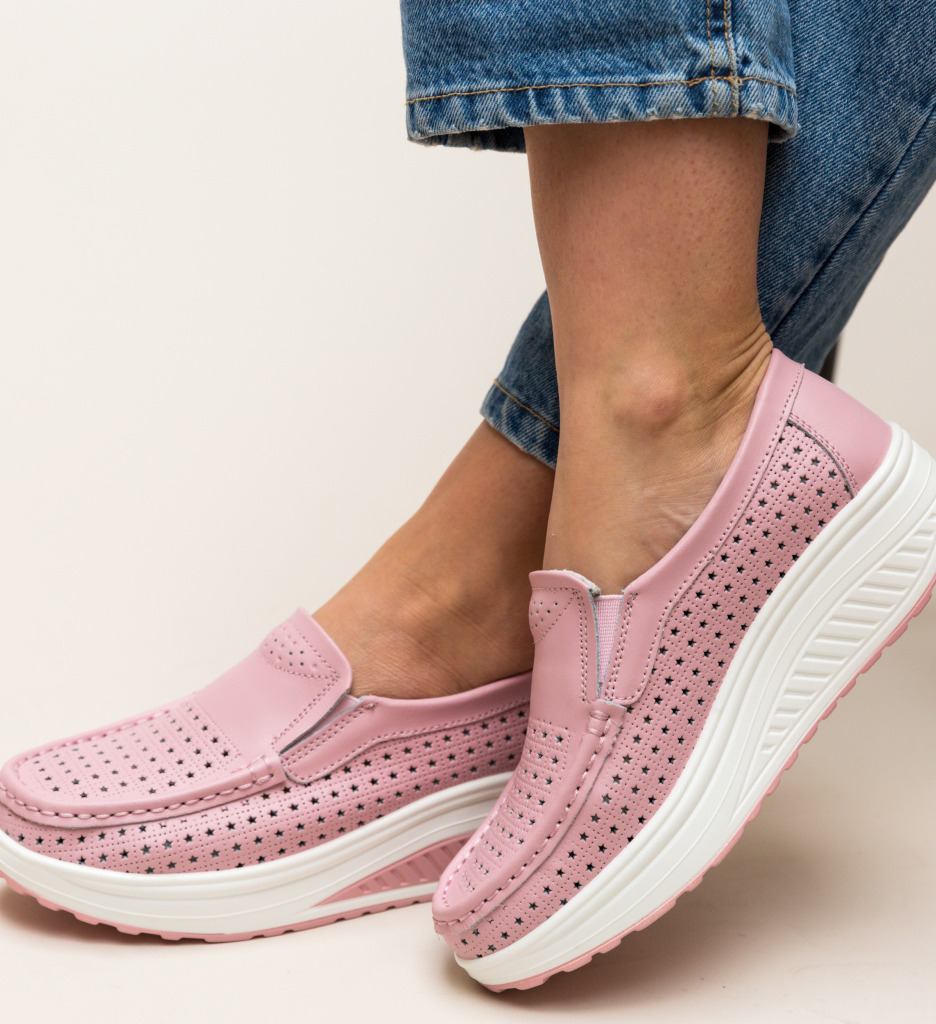 Pantofi Casual Bicaz Roz - Confort și Stil Zilnic - imagine 4
