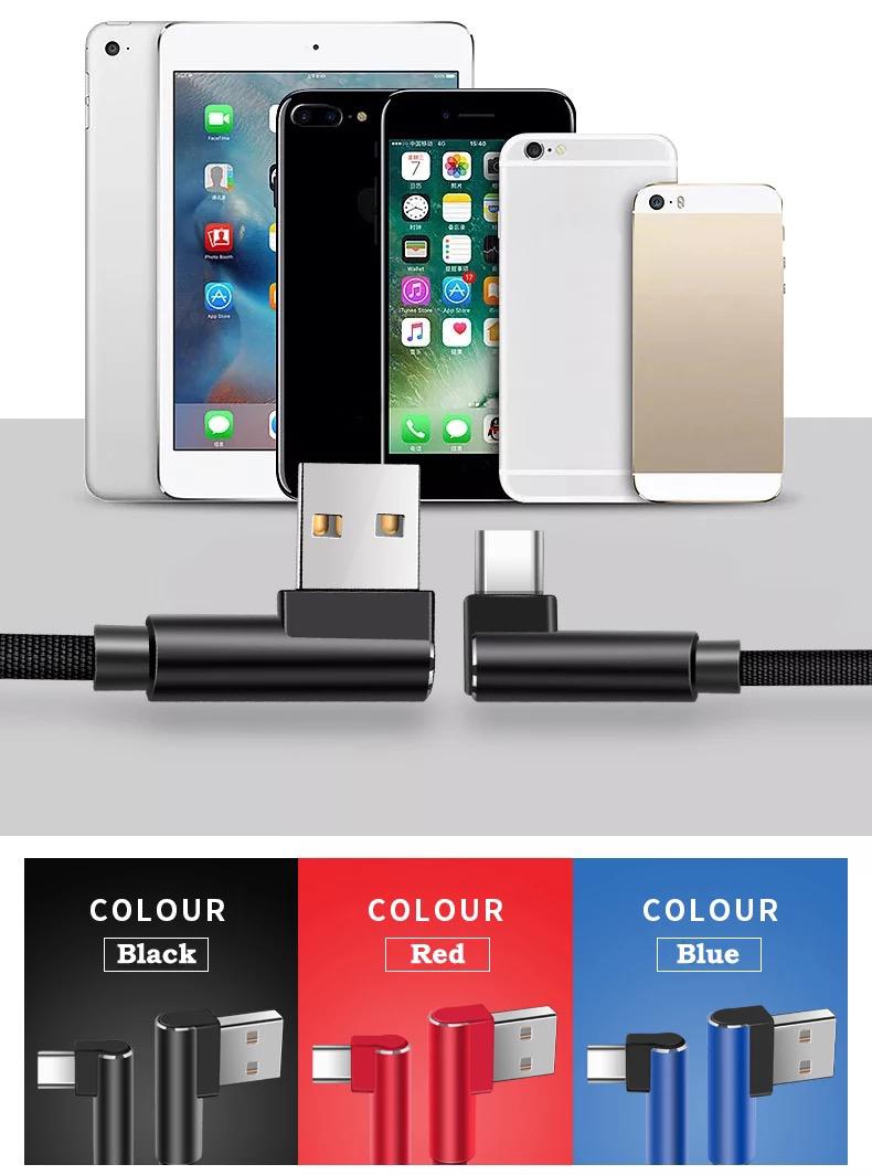 Cablu Magnetic Type C 90° - Încărcare Rapidă