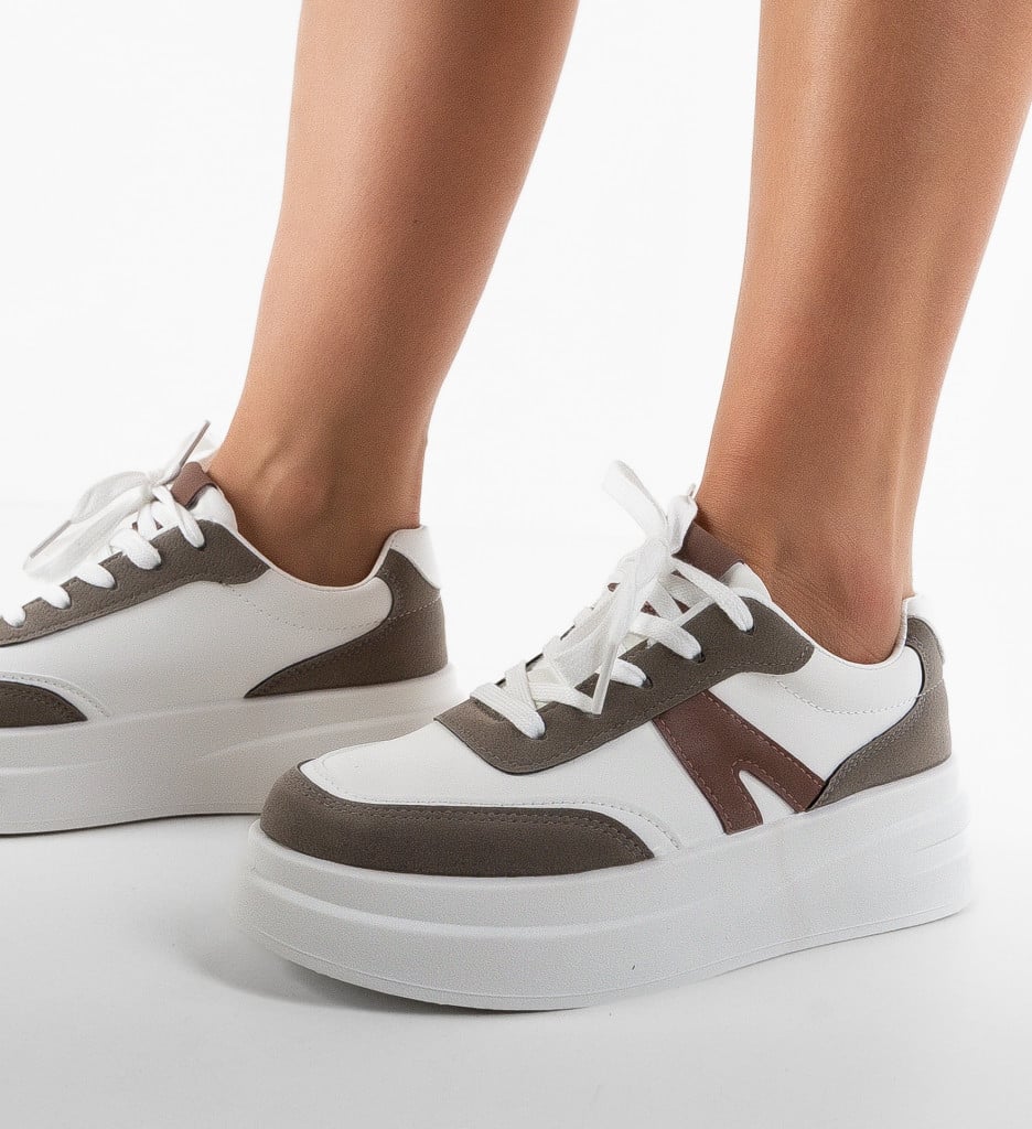Sneakers Dama Passya Albi | Confort & Stil Modern - imagine 4