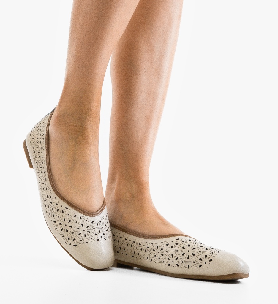 Balerini Dama Fros Bej Eleganți și Confortabili - imagine 3
