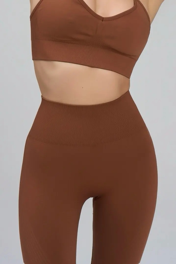 Colanți Seamless Push-Up Scrunch Marquise LGS13 Maro - imagine 5