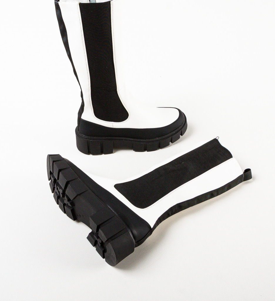 Cizme Dama Caoimhe Albe | Eleganță și Stil - imagine 5