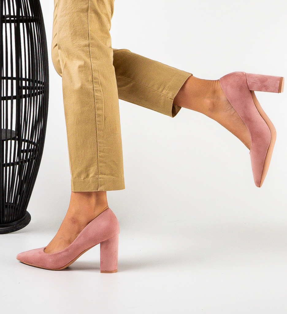Pantofi cu Toc Horton Roz | Eleganță Asigurată - imagine 2