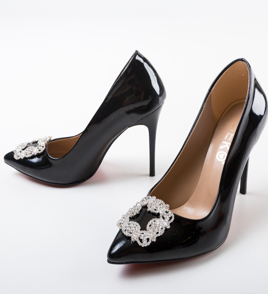 Pantofi Thorno Negri cu Toc - Eleganță și Stil - imagine 8