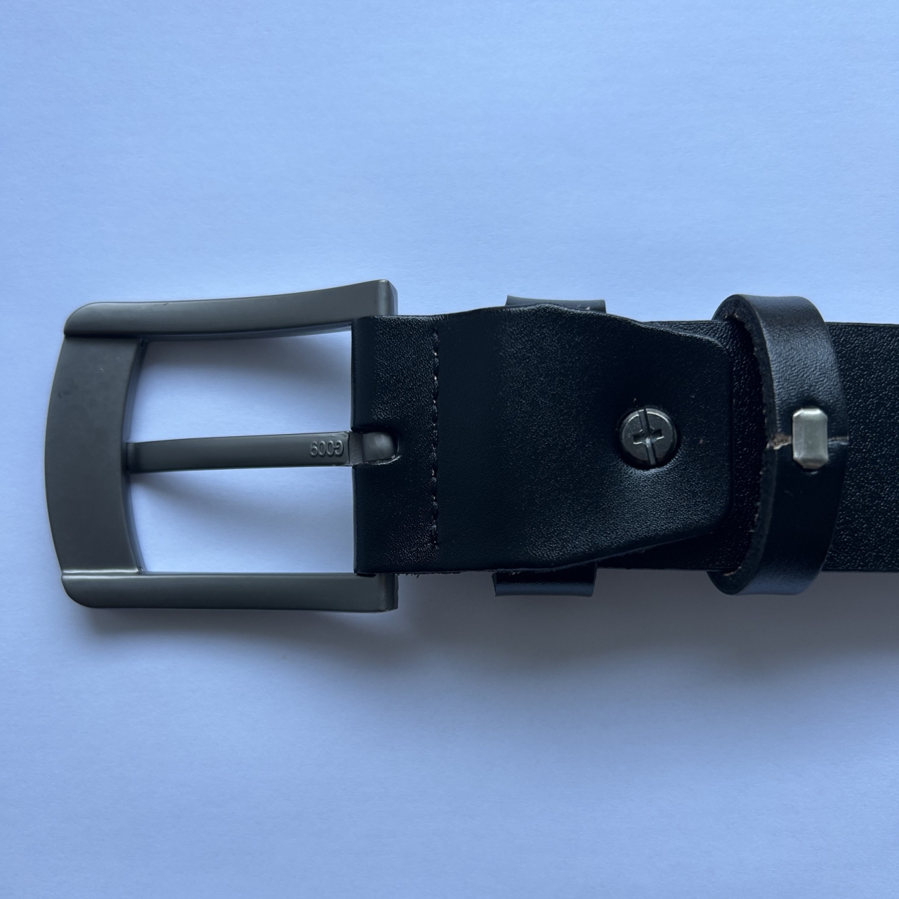 Curea barbati Delis C-67 din piele naturala, negru - imagine 2