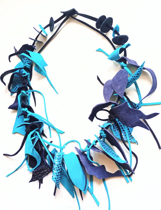 Colier Handmade Piele | Design Unic Turcoaz