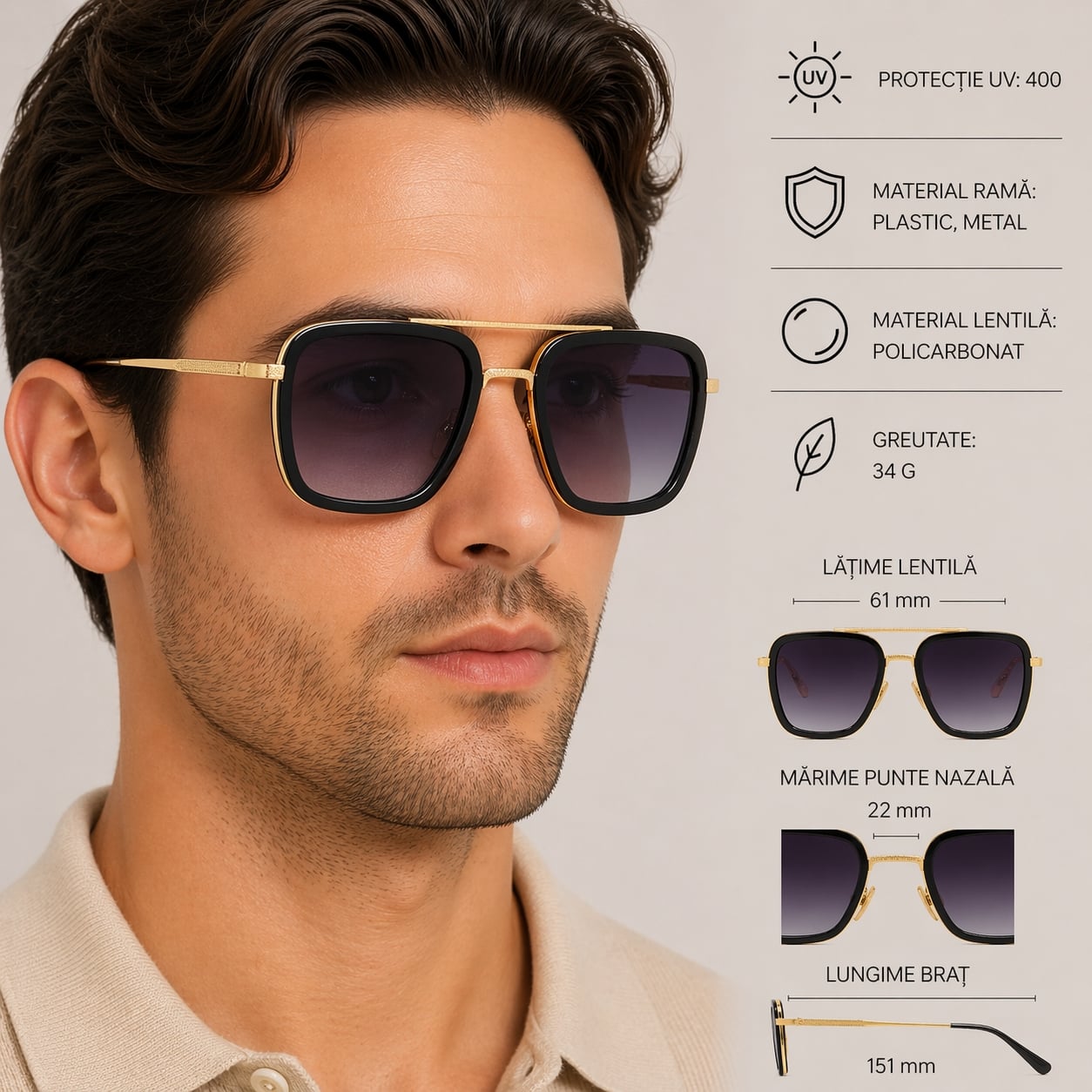 Ochelari de soare Picadili SG165 cu Protecție UV400 - imagine 3