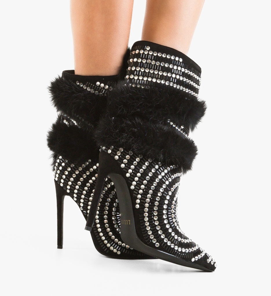 Botine Dama Odde Negre Depurtat - Eleganță Maximă - imagine 3