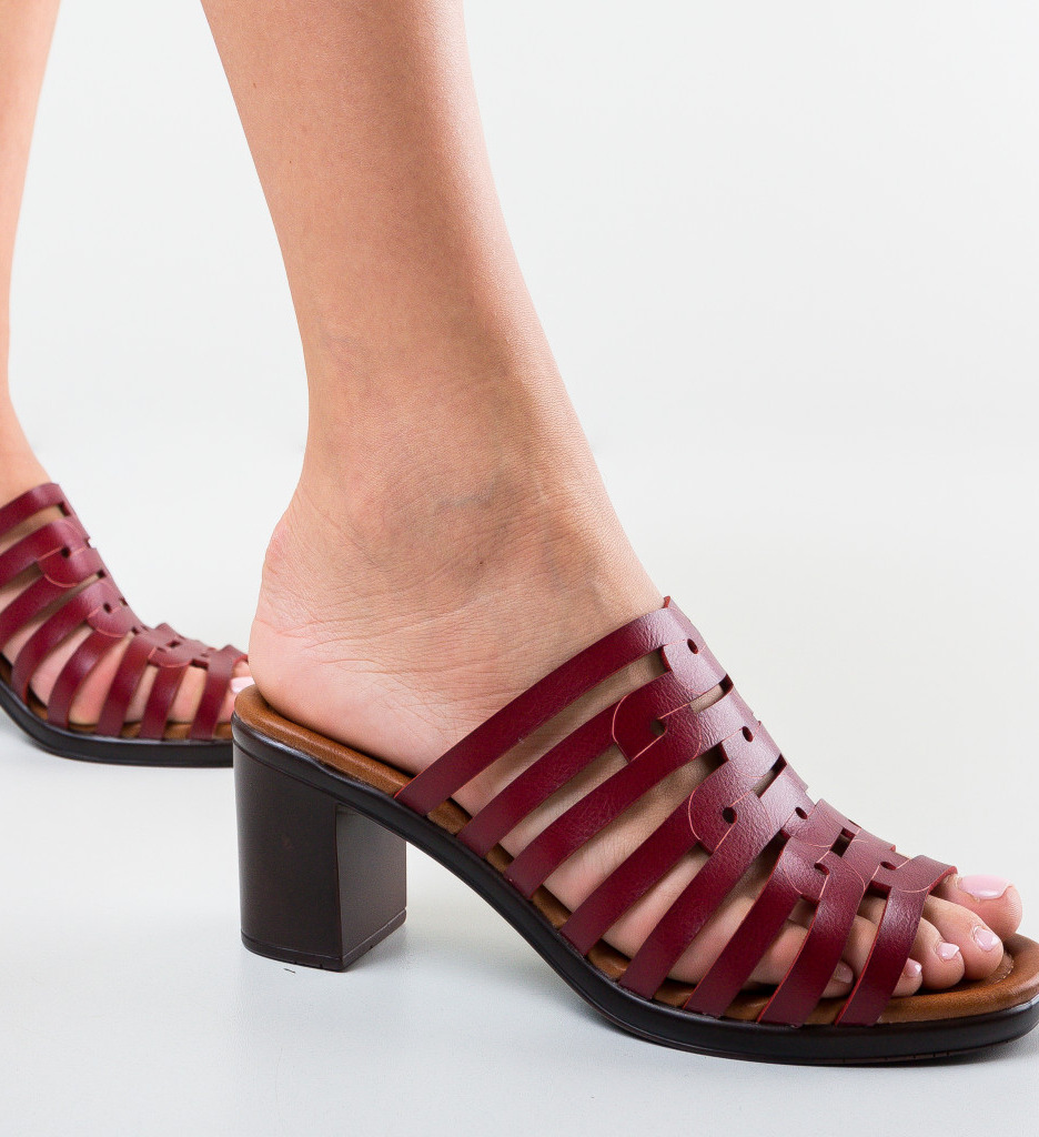 Sandale Stroben Grena cu Toc Elegant - imagine 3