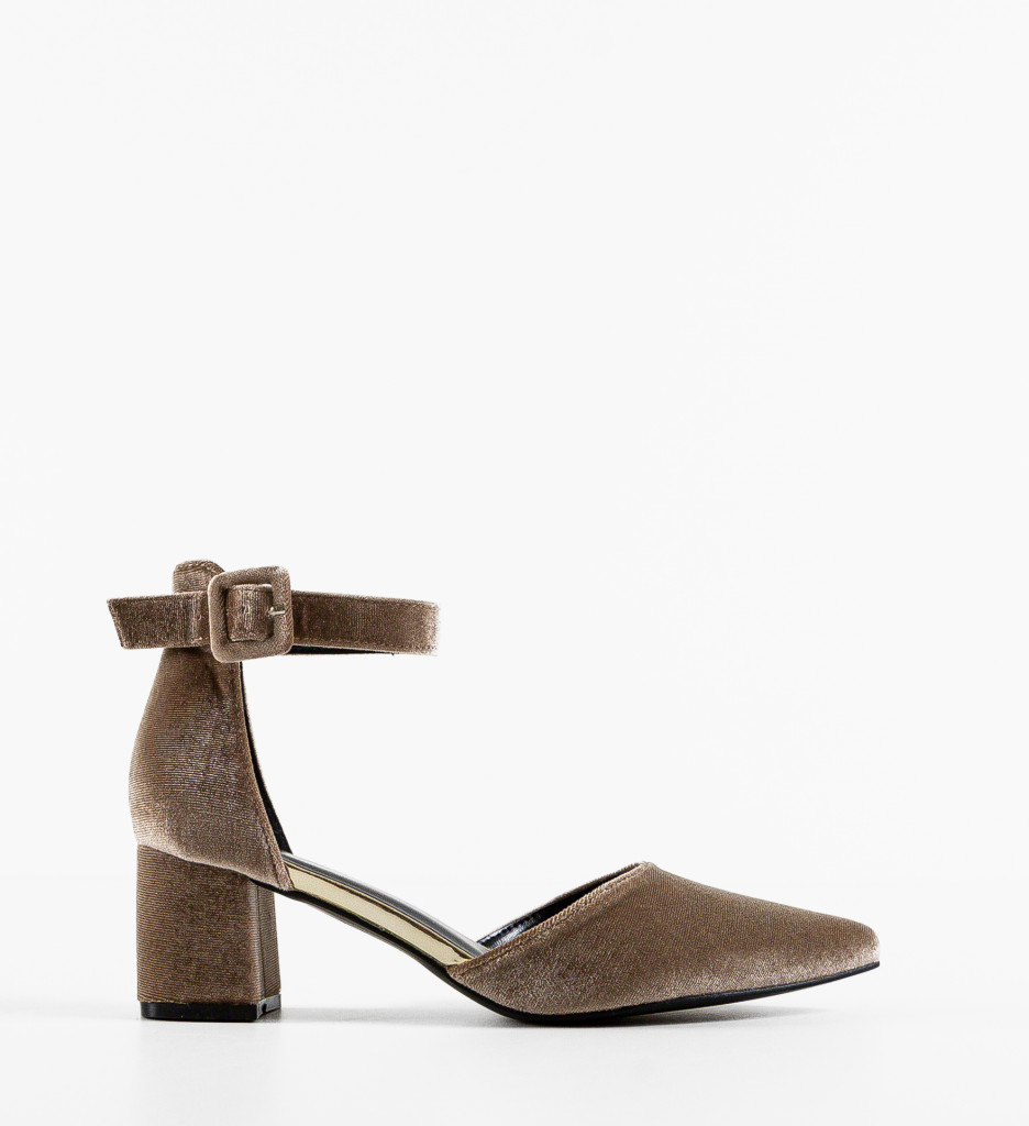 Pantofi cu Toc Saif Khaki - Eleganță și Stil - imagine 7