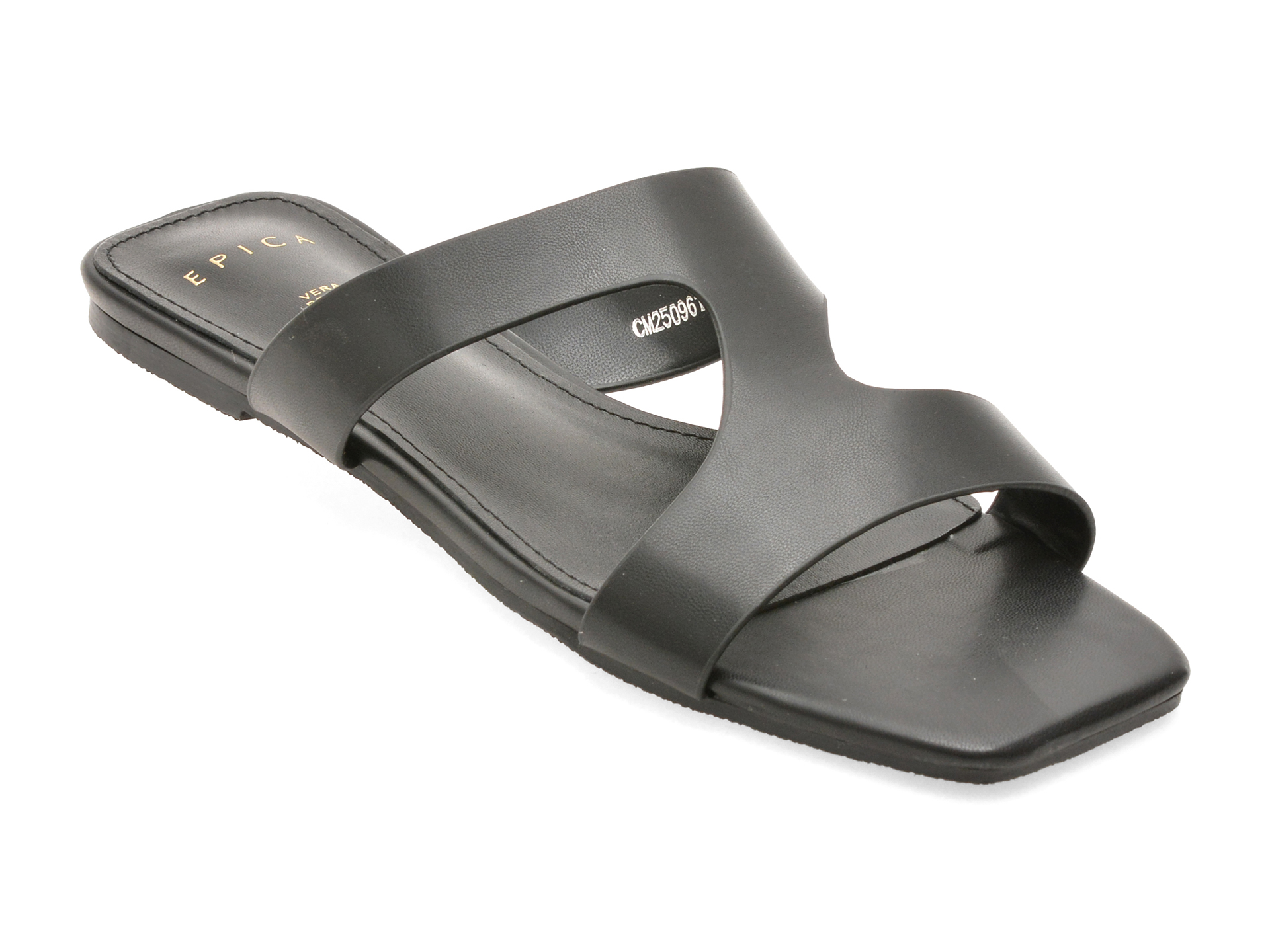 Papuci EPICA Negri din Piele Ecologică – Confort Premium