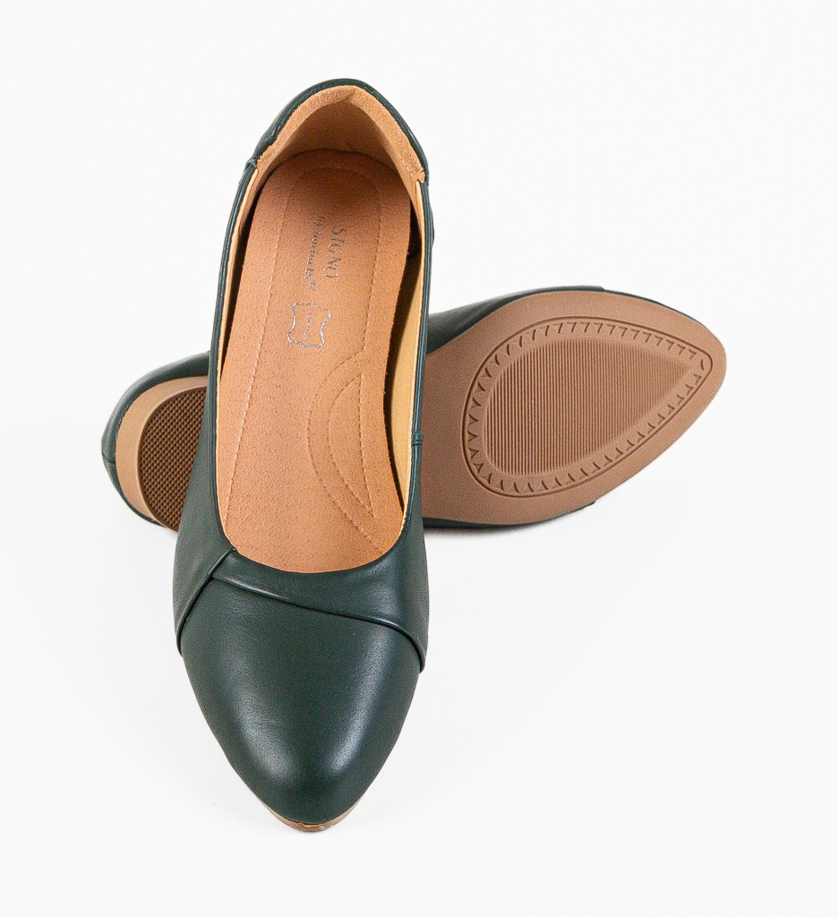 Pantofi dama Hebba Verzi cu toc elegant - imagine 5
