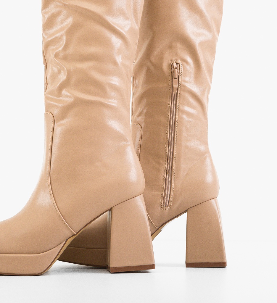 Cizme Dama Elegante Tanish Bej - imagine 7