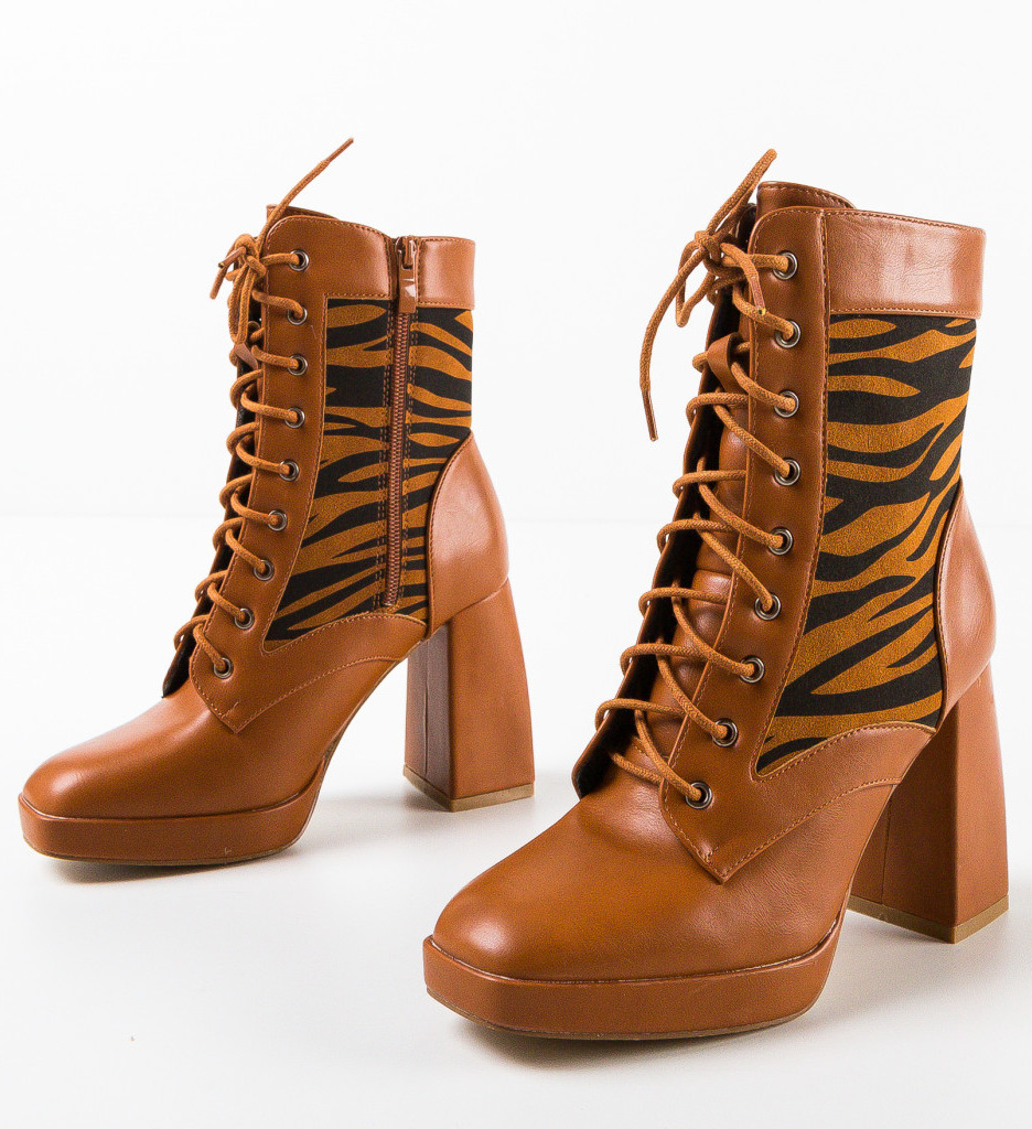 Botine Dama Camel - Eleganță și Stil Urban - imagine 6