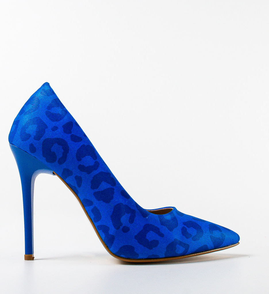 Pantofi cu Toc Dama Ojal Albastri | Eleganță - imagine 4