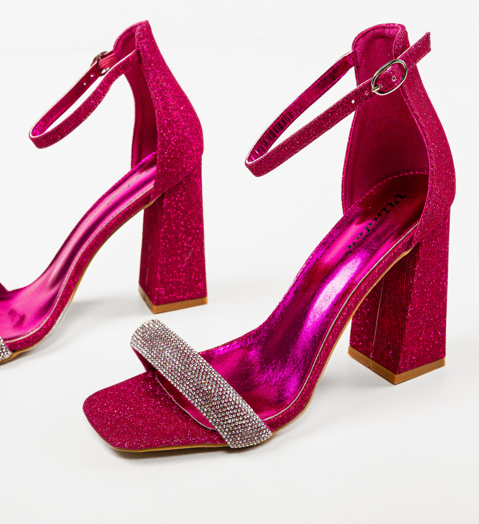 Sandale cu Toc Eligia Fuchsia - Eleganță și Stil - imagine 6