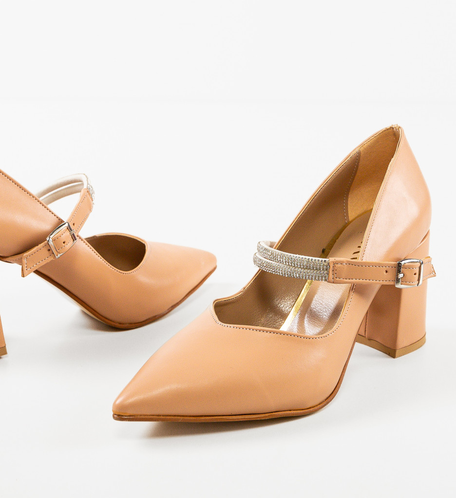 Pantofi cu toc Gernyb Bej | Eleganță și Stil - imagine 8