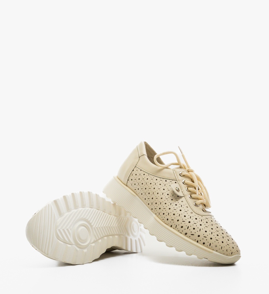 Sneakers Dama Lammer Bej | Confort și Stil - imagine 2