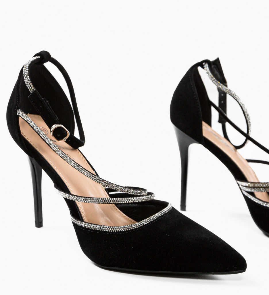 Pantofi Xolani Negri Eleganți cu Toc - Stil Refinat - imagine 6