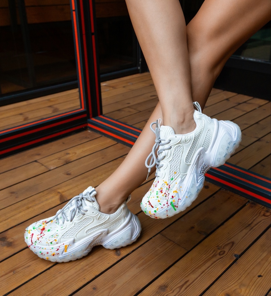 Sneakers Dama Nanna Albi - Confort si Stil - imagine 5