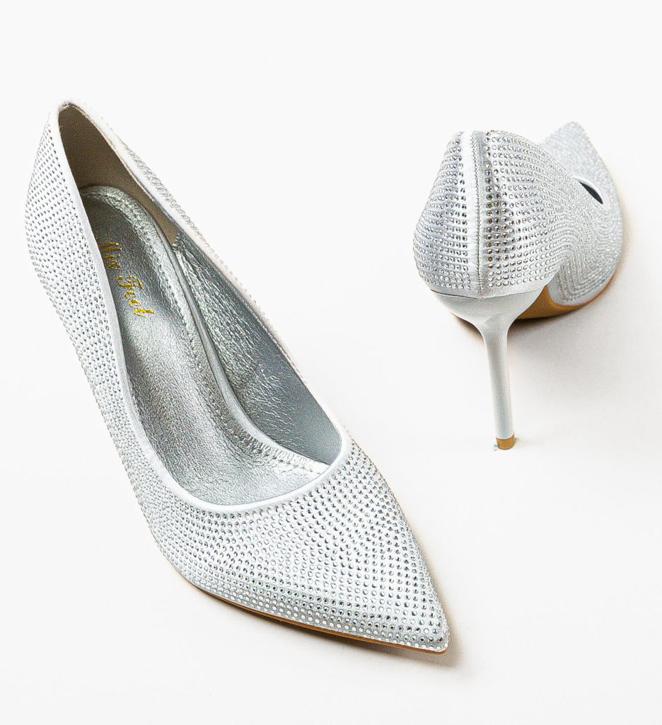 Pantofi Dama Maritta Argintii | Eleganță Asigurată - imagine 5