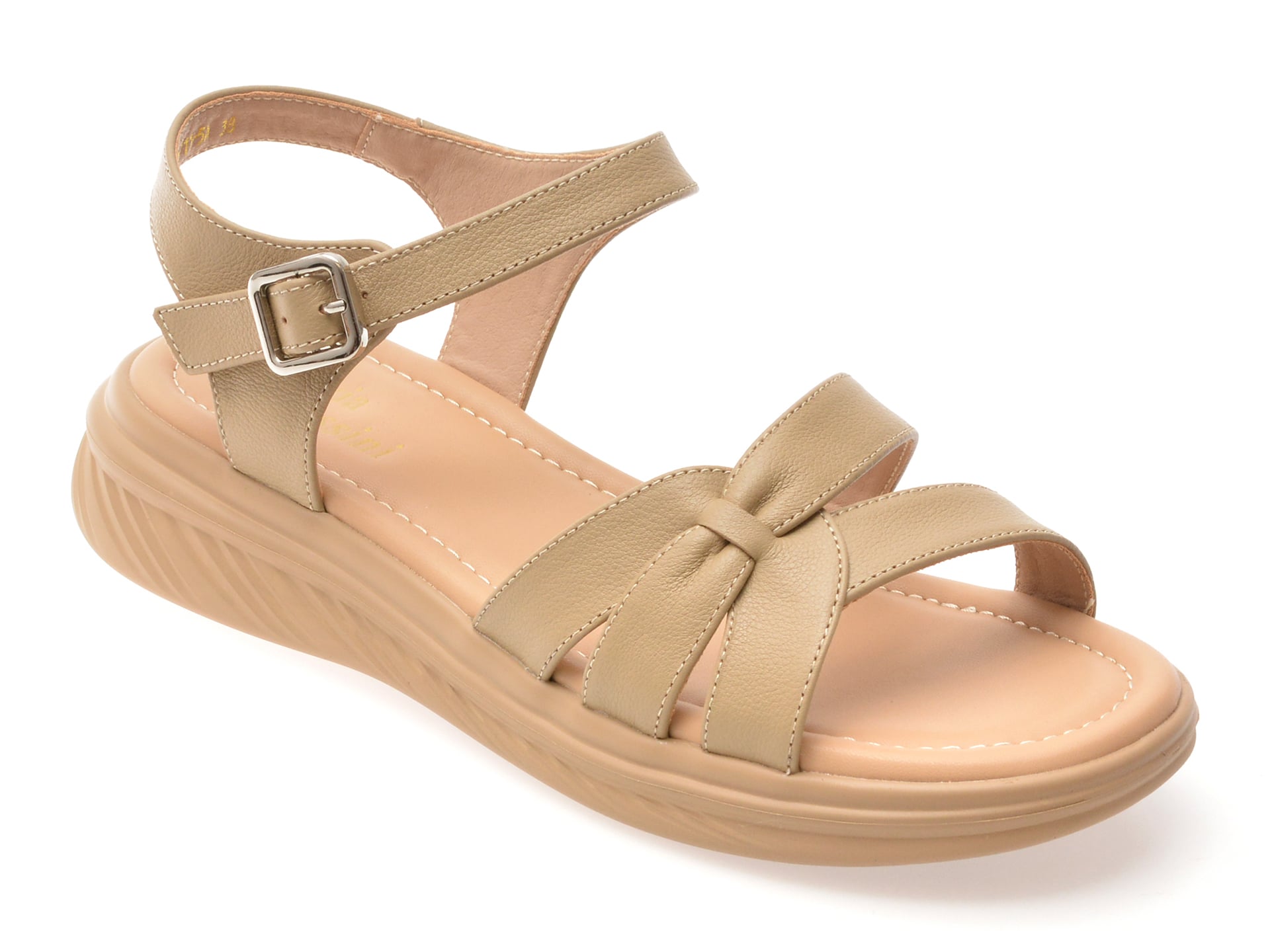 Sandale Flavia Passini bej din piele naturală