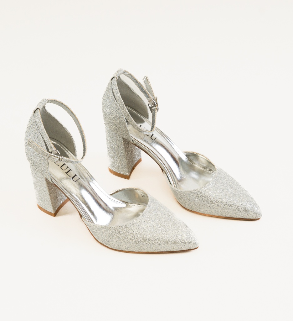 Pantofi Jana Argintii | Eleganță și Stil - imagine 5