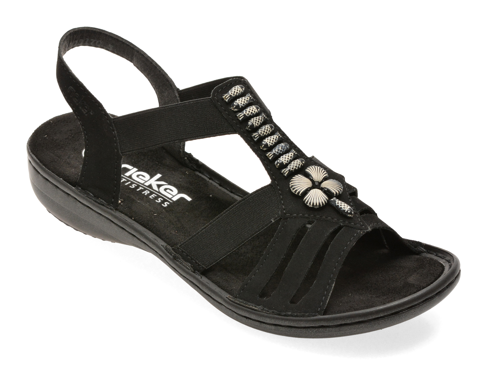 Sandale Rieker Negre Confortabile Piele Ecologică - imagine 2