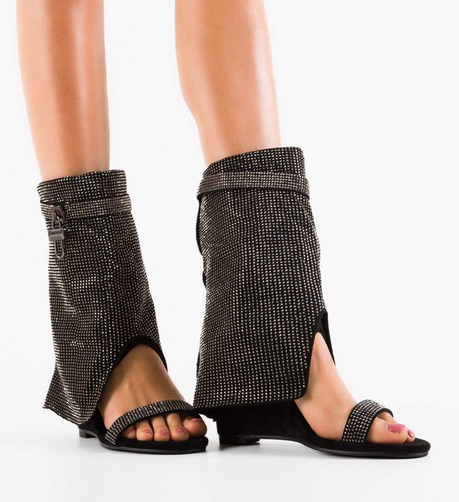 Platforme Hemdal Negre - Stil si Inaltime - imagine 2