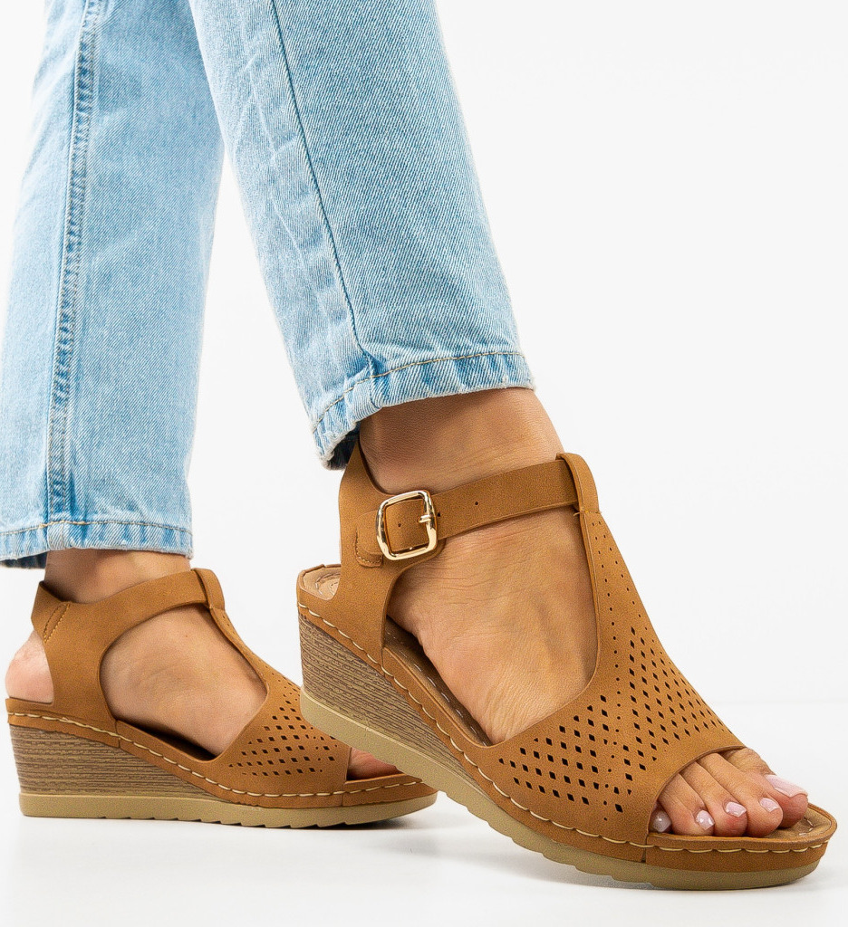 Sandale Dama Carolus Camel | Elegante și Comode