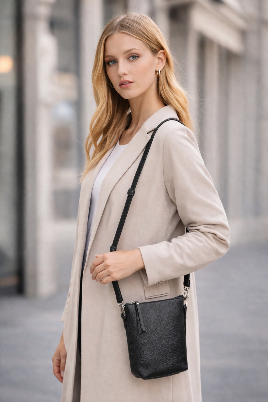 Geanta Piele Naturala Delis GT3215 Negru - imagine 4