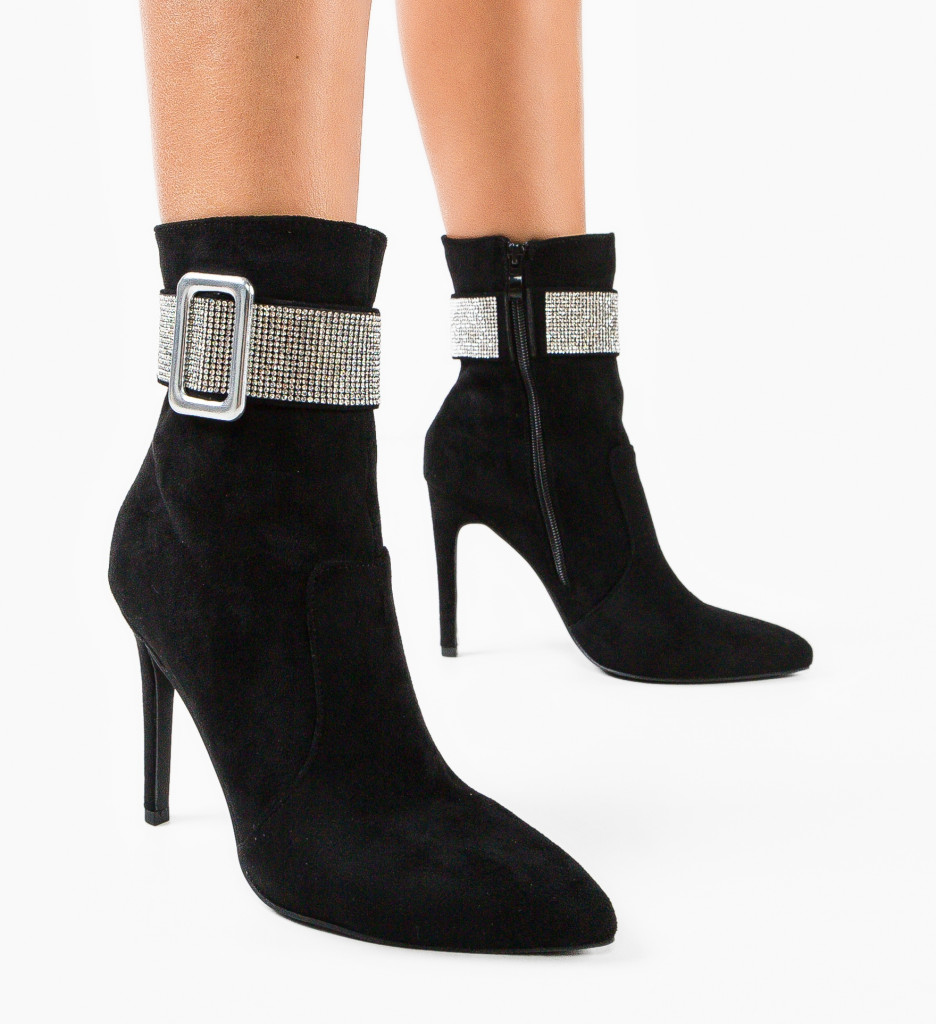 Botine Dama Wagne Negre - Eleganță și Confort