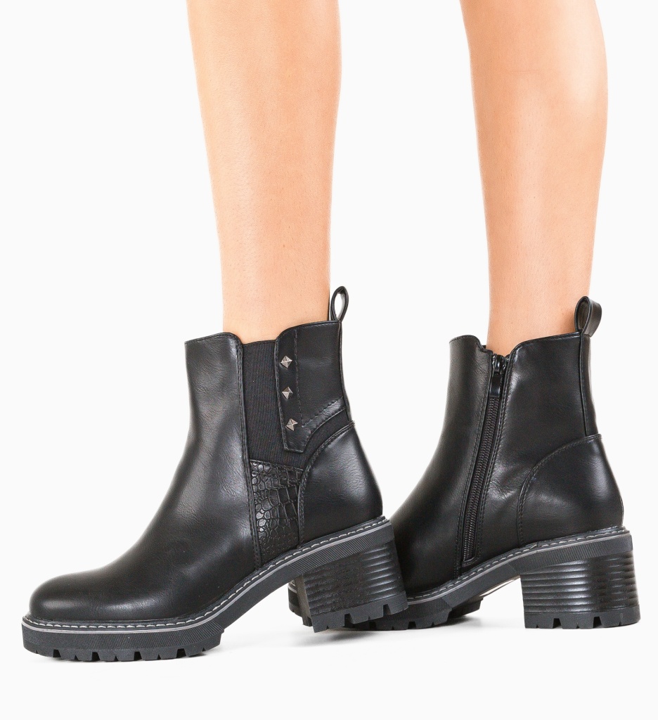 Botine Fulton Negre - Eleganță și Confort - imagine 3