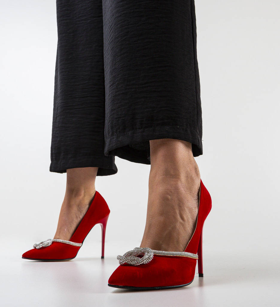 Pantofi Raga Rosii cu Toc - Eleganță și Stil - imagine 2