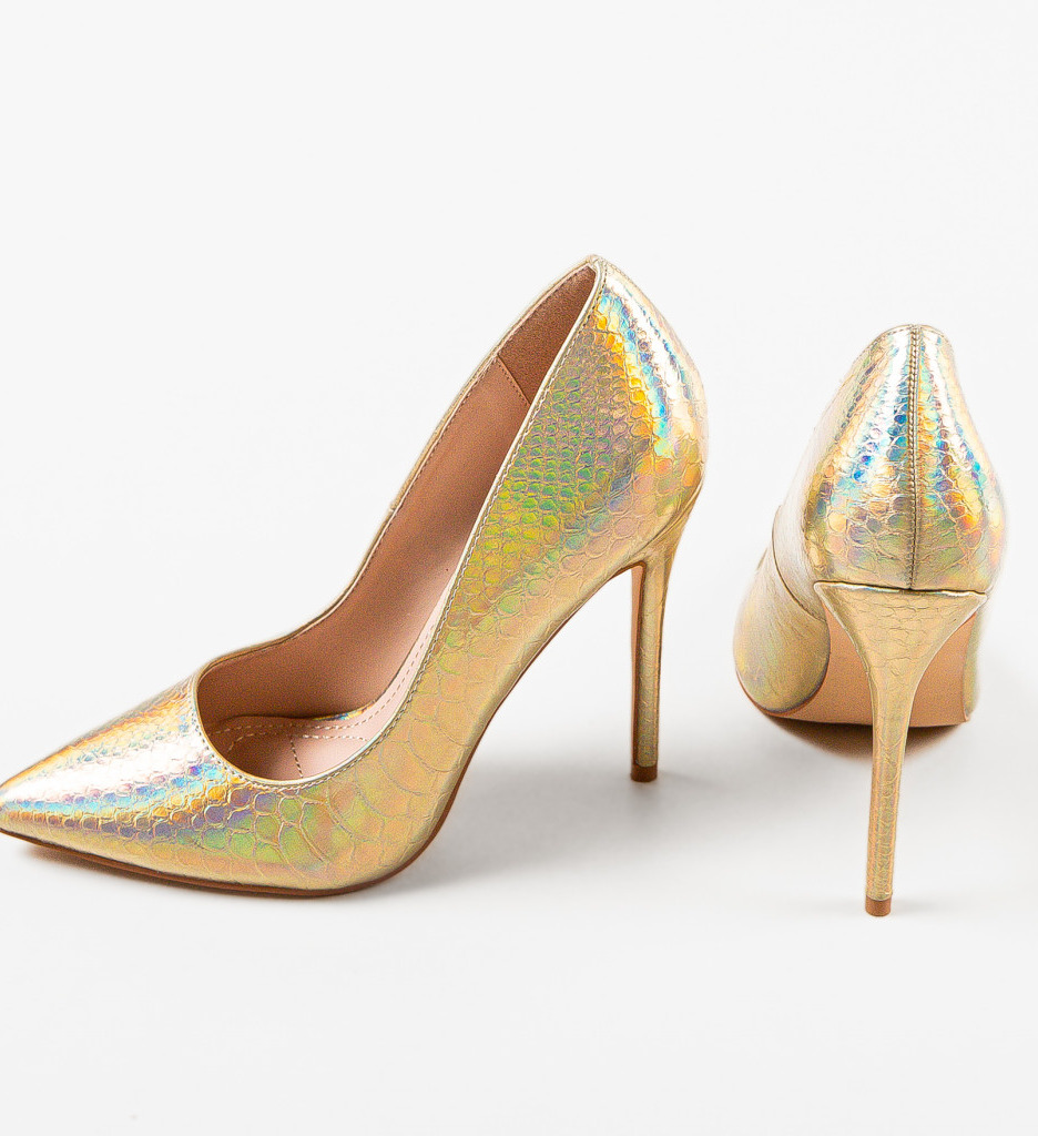 Pantofi Toc Yan Aurii - Eleganță și Stil - imagine 6