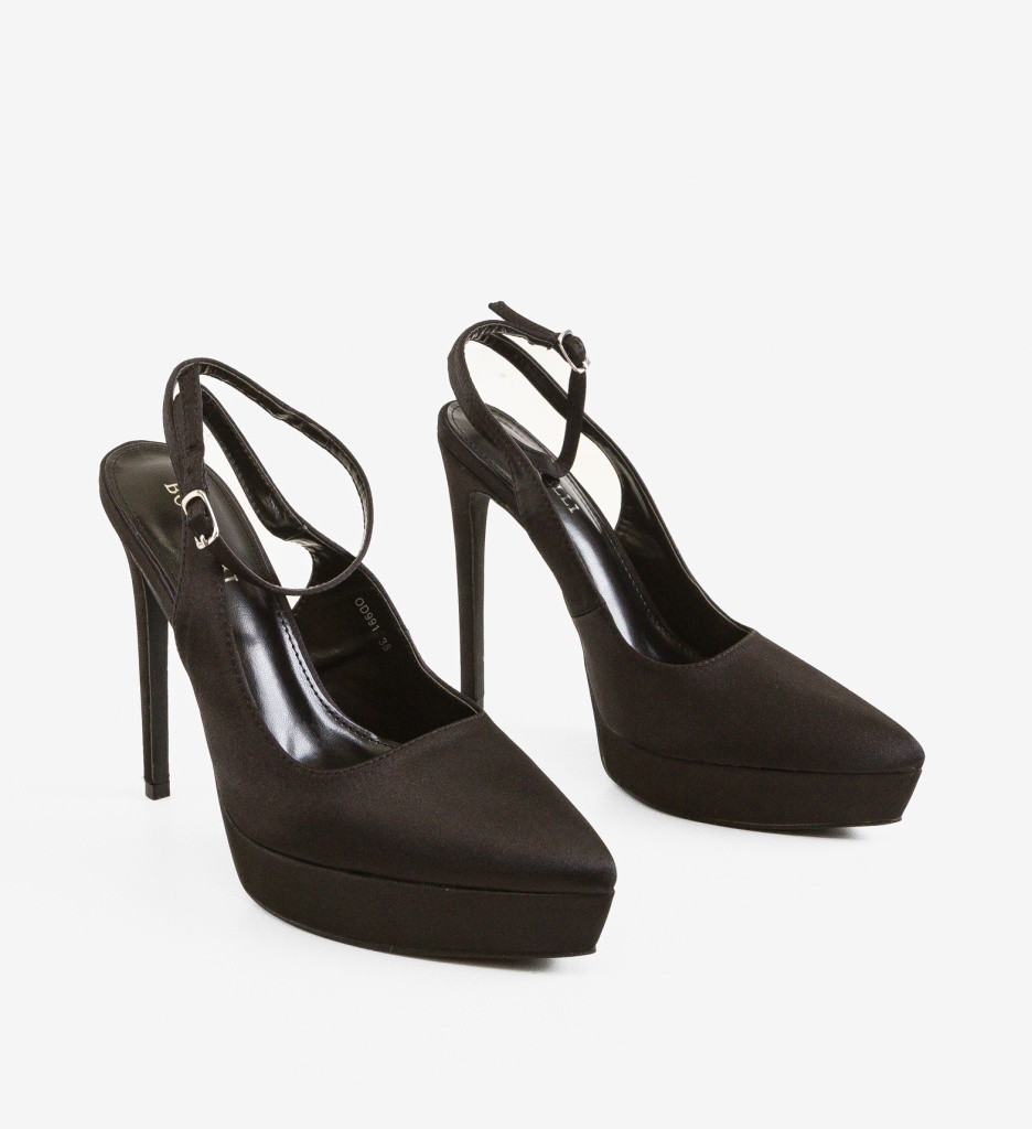 Pantofi dama Velyon Negri cu toc elegant - imagine 5