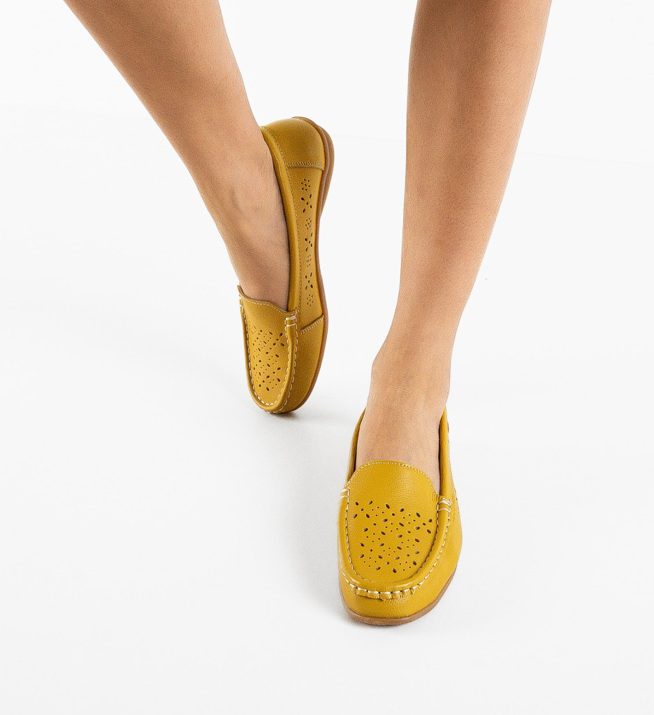 Pantofi Debar Galbeni - Stil si Confort Urban - imagine 3