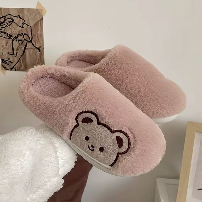 Papuci Fluffy Bears Roz Delis - Confort Maxi