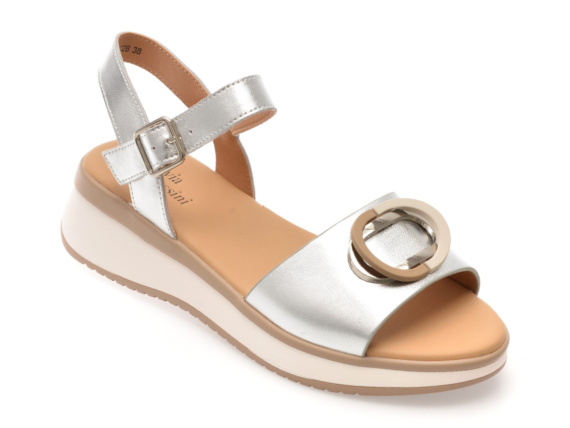 Sandale Flavia Passini Argintii | Eleganță Naturală