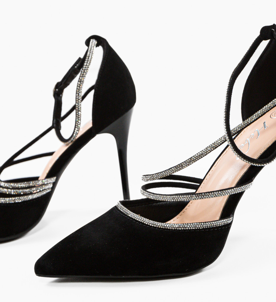 Pantofi Xolani Negri Eleganți cu Toc - Stil Refinat - imagine 8