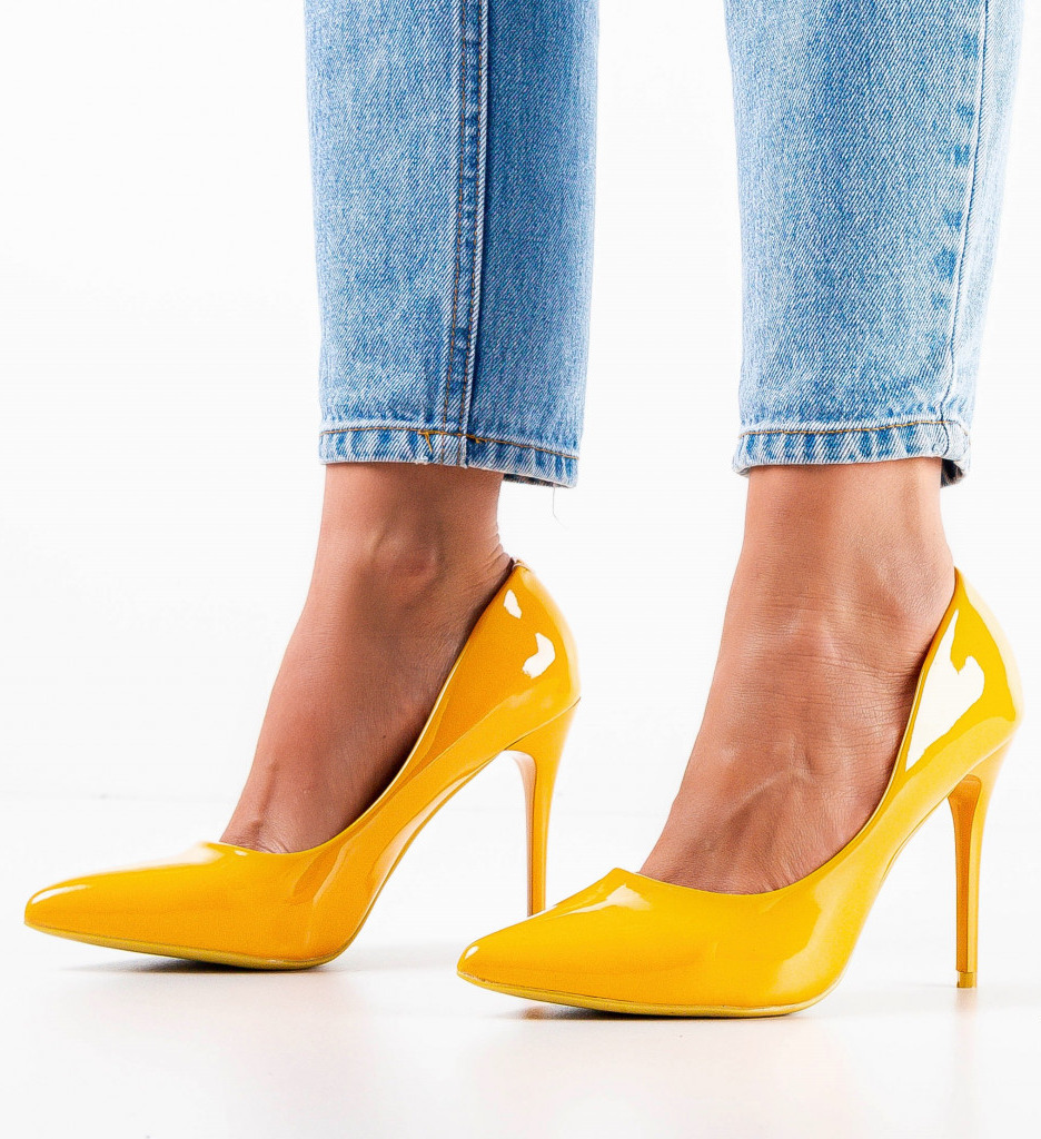 Pantofi Chiel Galbeni | Eleganță și Stil - imagine 3