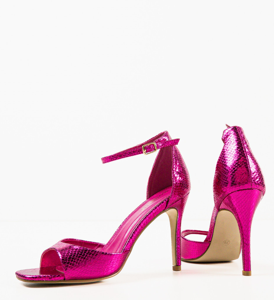 Sandale cu toc Lekaz Fuchsia - Eleganță și Stil - imagine 7