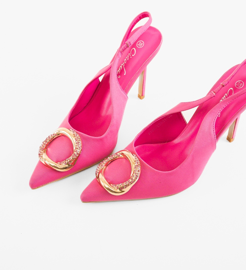 Pantofi cu Toc Fuchsia Omar - Stil Feminin - imagine 5