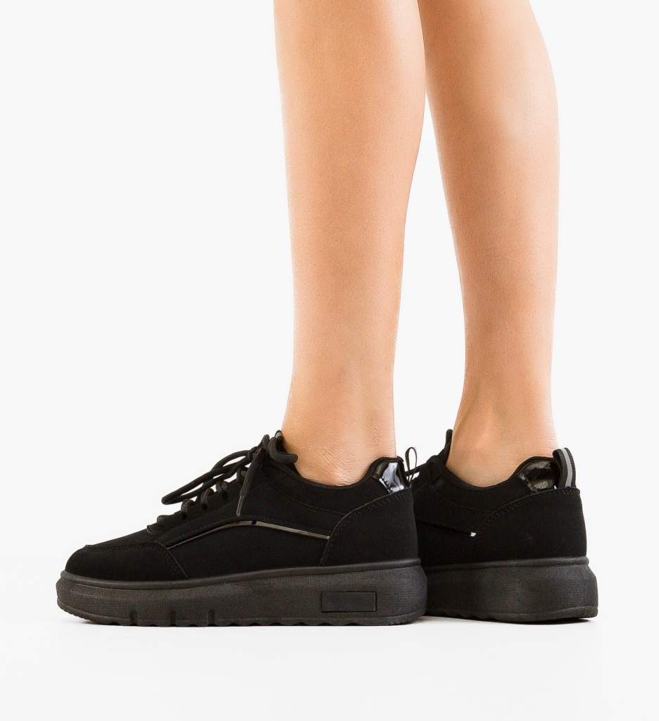 Sneakers Dama Elys Negru - Confort & Stil - imagine 3