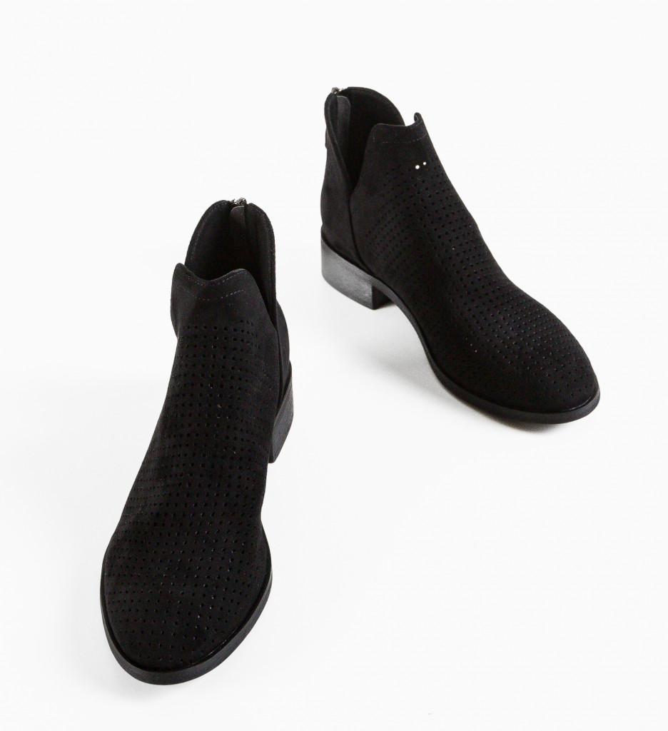 Botine Dama Felt Negre - Eleganță și Stil - imagine 5