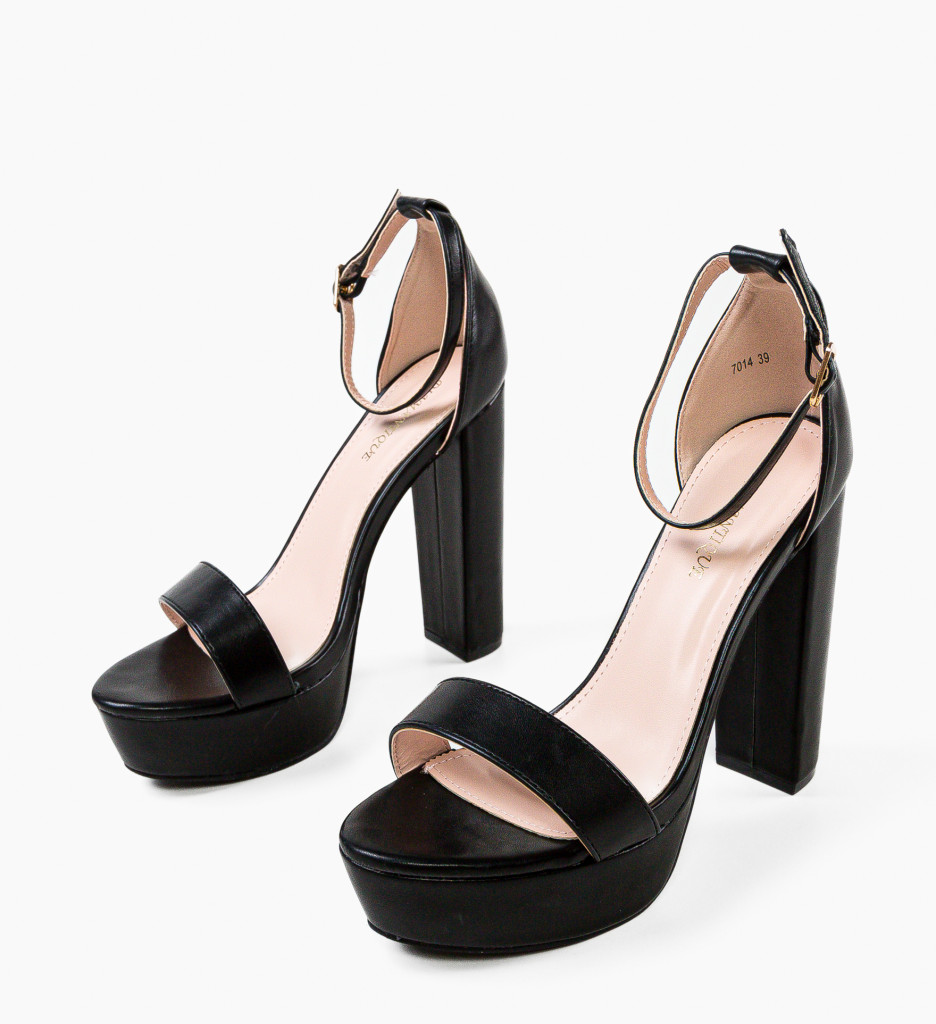 Sandale Toc Reich Negre | Eleganță și Stil - imagine 6