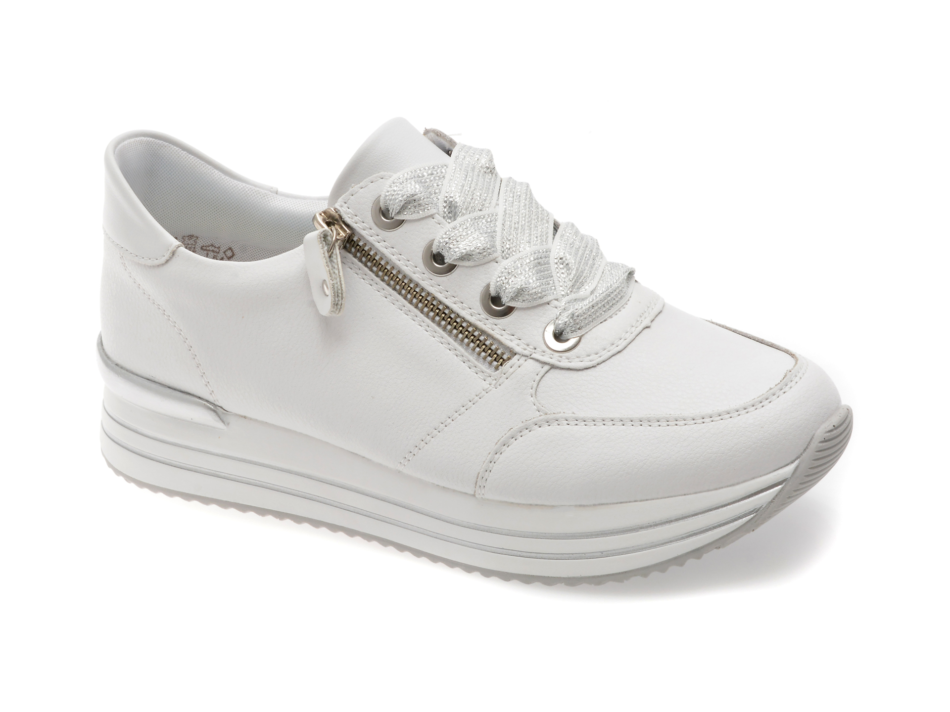 Pantofi Remonte D1302 Alb, Piele Naturală