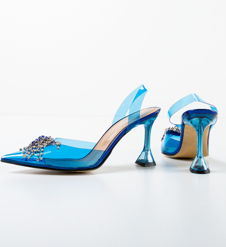 Pantofi Zanag Albastri Eleganți - imagine 7