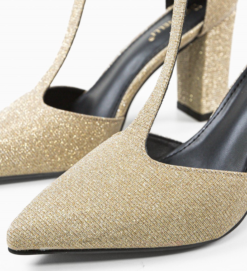 Pantofi Dama Select Aurii - Eleganță Strălucitoare - imagine 6